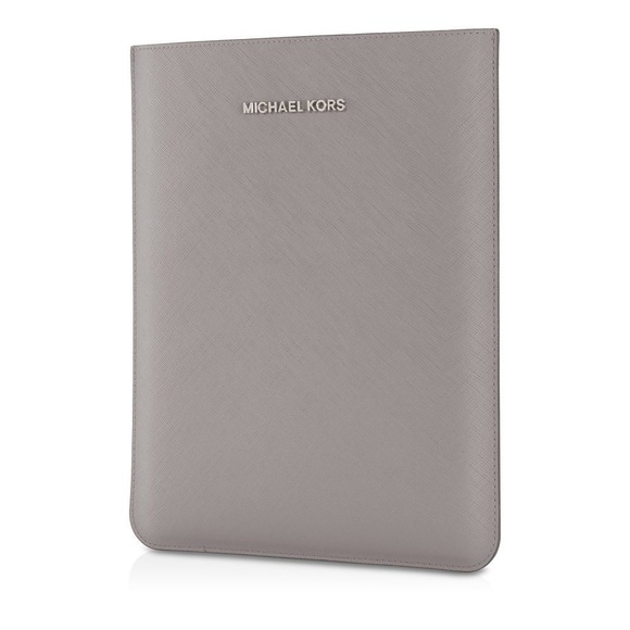 MICHAEL KORS Gray Saffiano Leather iPad Mini Padded Sleeve /Pouch /Case /Cover - Picture 8 of 8